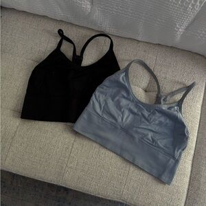 Sports Bra Set Blue & Black